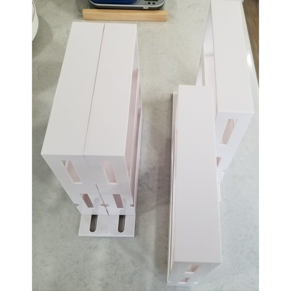 Slim Sliding Storage Rack for spices White 2 count - Picture 4 of 8